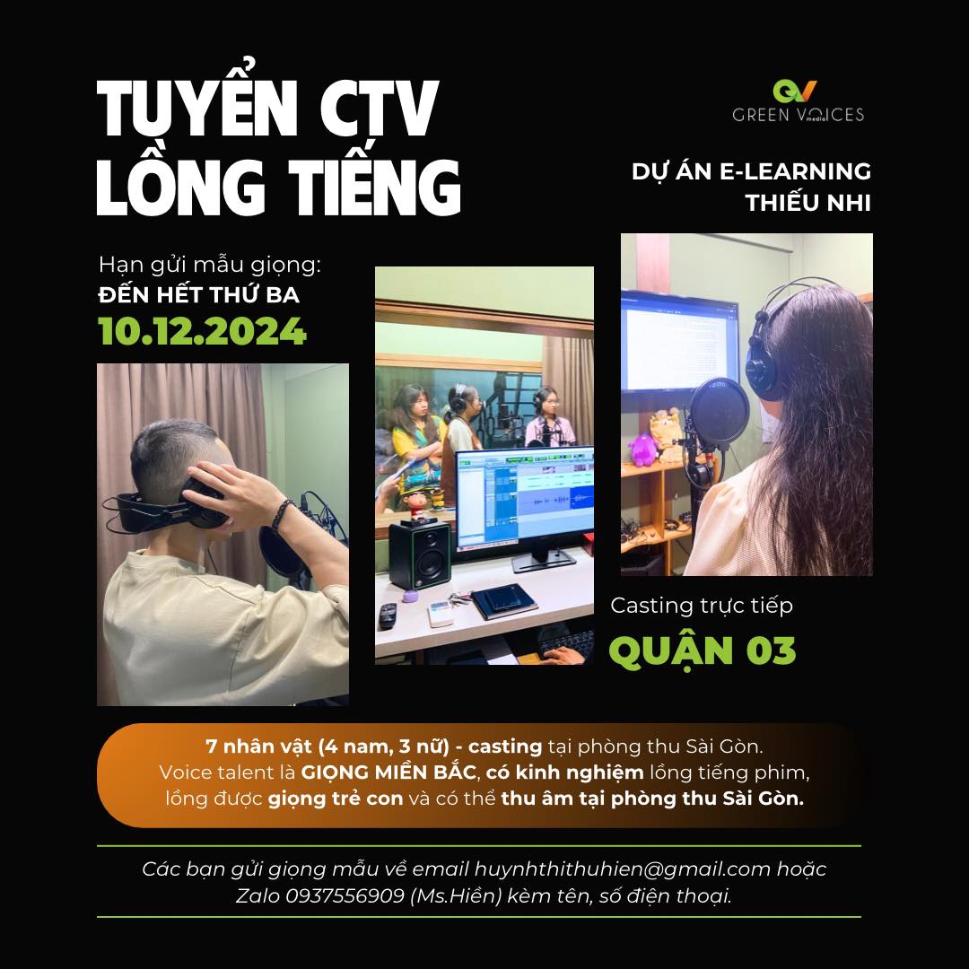 CASTING CALL: DỰ ÁN E-LEARNING THIẾU NHI