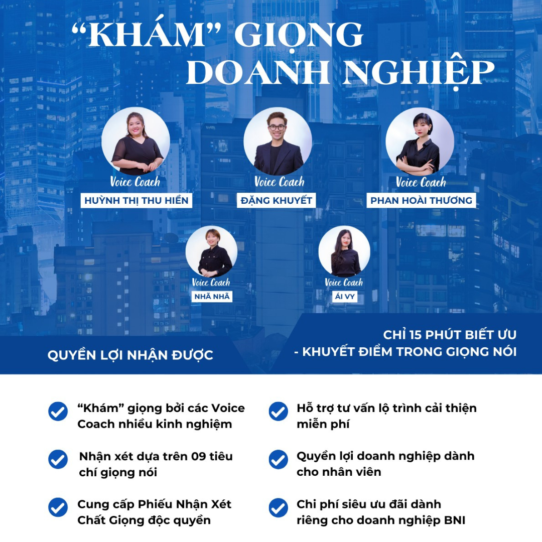 “KHÁM” GIỌNG SIÊU ƯU ĐÃI DÀNH CHO NHÂN VIÊN CỦA DOANH NGHIỆP